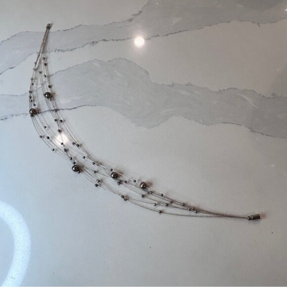 Orbit Mixed Metal Floating Ball Choker - Picture 8 of 9